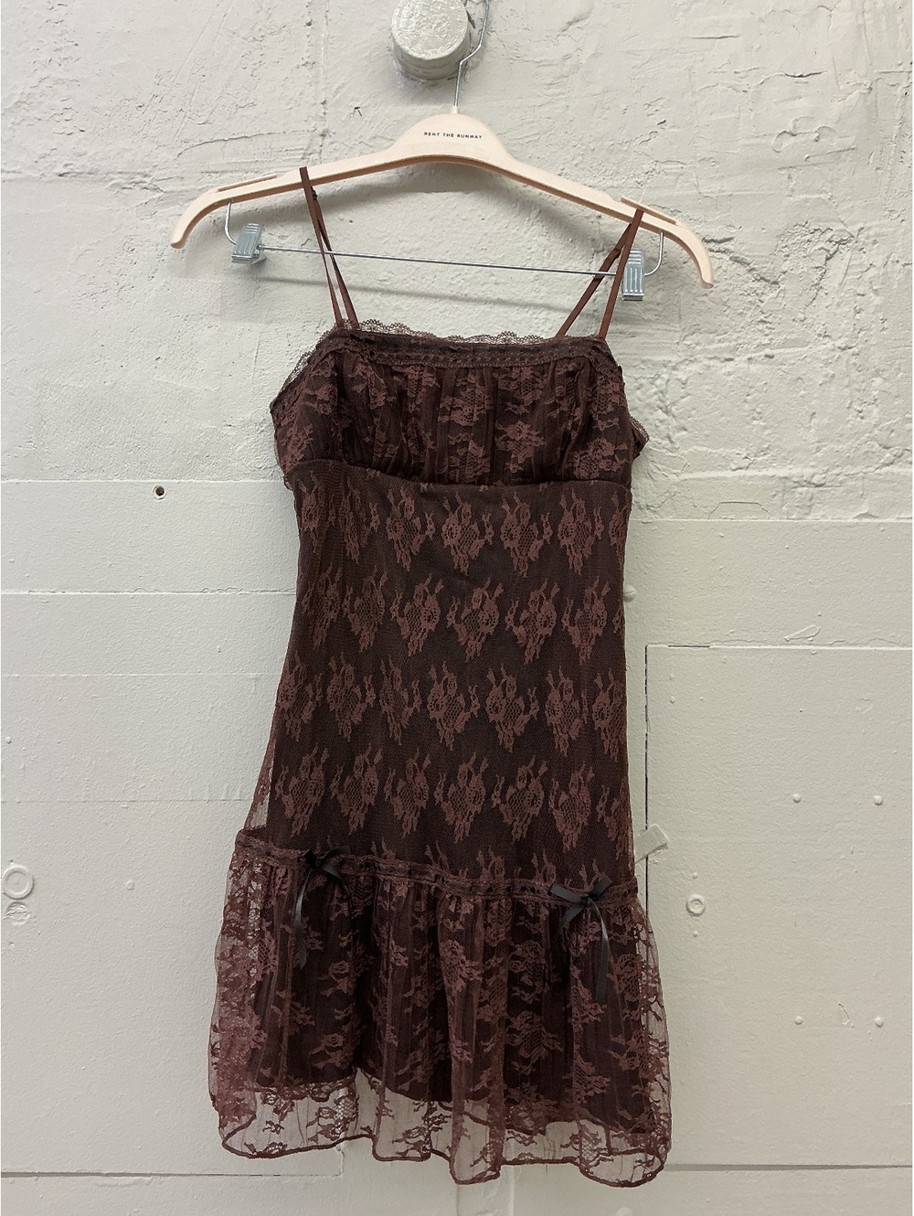 Urban Outfitters Brown Lace Mini Dress